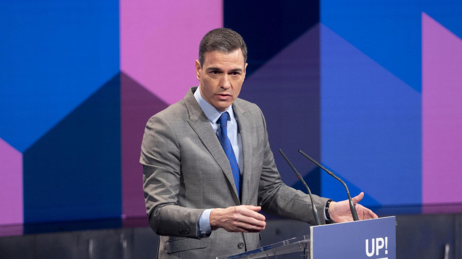 El presidente del Gobierno, Pedro Sánchez, interviene en la inauguración de la segunda edición del foro económico español ‘Wake Up, Spain!