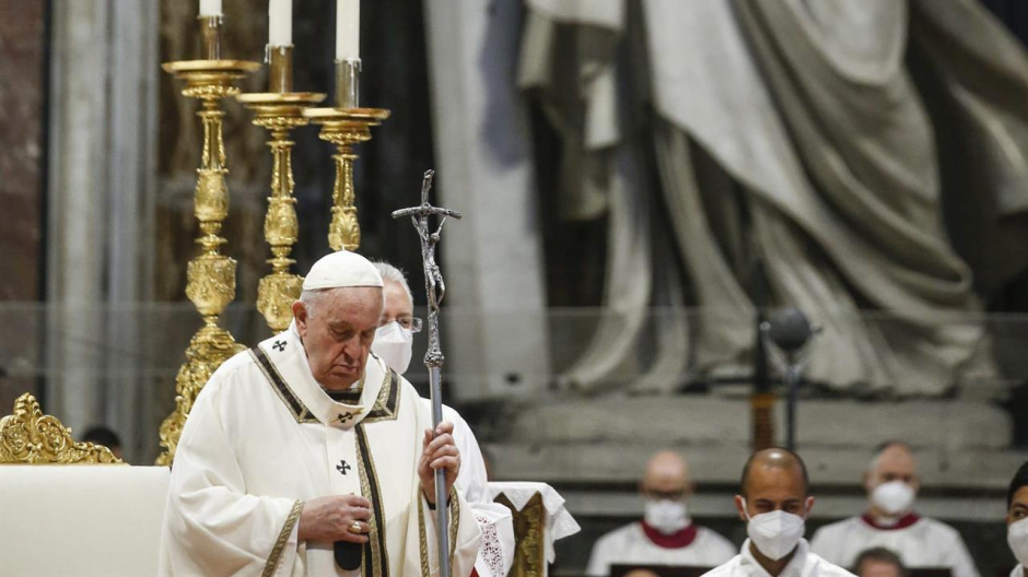 El Papa Francisco durante la Misa Crismal de este Jueves Santo en el Vaticano