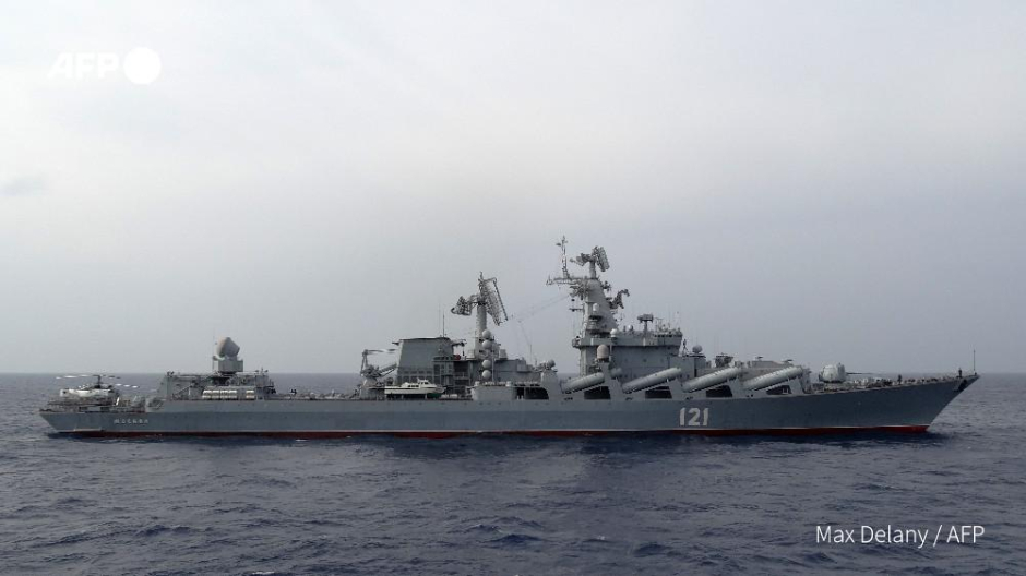 El Moskva, buque ruso derribado por Ucrania en el mar Negro