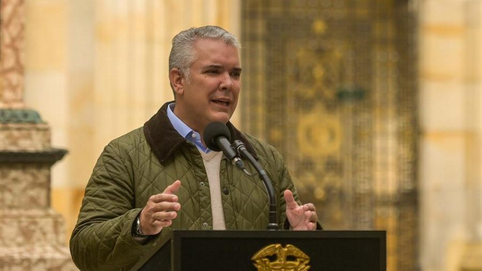 Iván Duque, presidente de Colombia, el domingo de la segunda vuelta de las elecciones