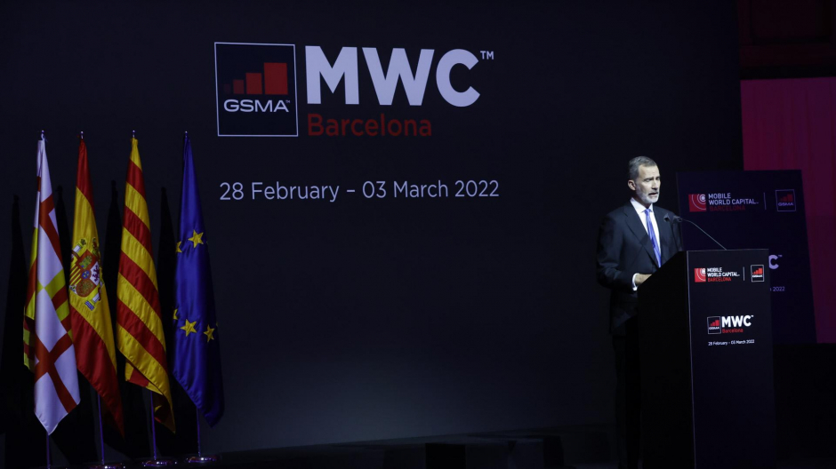 Felipe VI en la inauguración del Mobile World Congress 2022