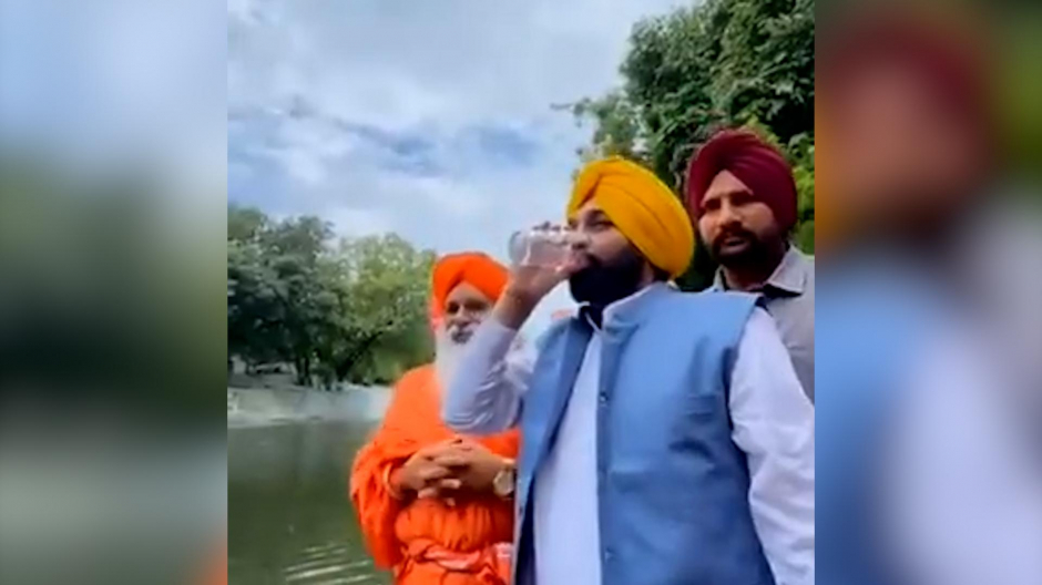 Un político bebe agua de un río para demostrar que no está contaminada y termina en el hospital