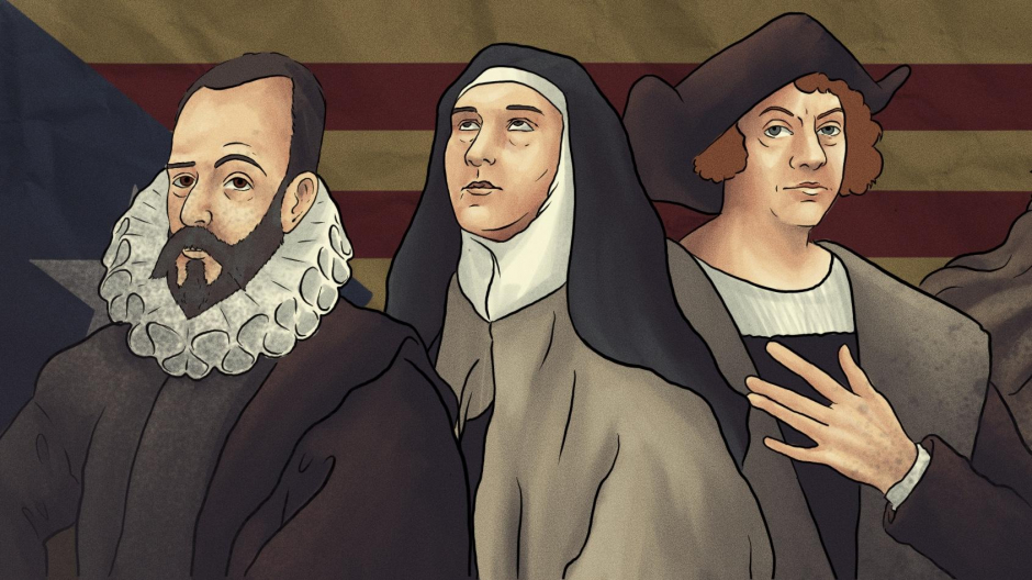 Miguel de Cervantes, Santa Teresa de Jesús, Cristóbal Colón y el Cid