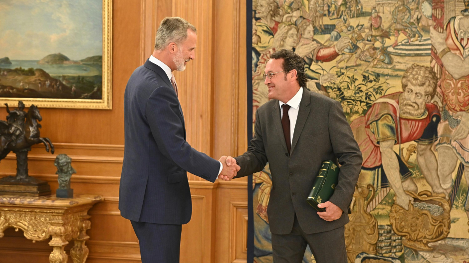 El Rey recibe al nuevo fiscal general del Estado, Álvaro García Ortiz