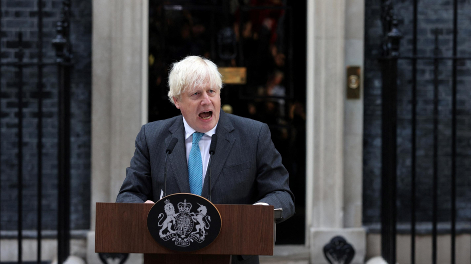 Boris Johnson, en su último discurso como primer ministro de Reino Unido