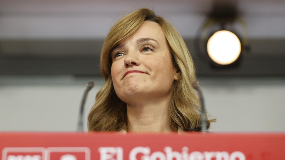 La portavoz del PSOE y ministra de Educación y FP, Pilar Alegría, en el acto