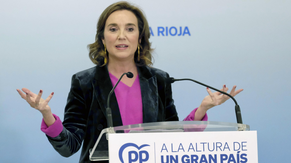 Cuca Gamarra participa en un acto público para apoyar al candidato del PP a la Alcaldía de Logroño