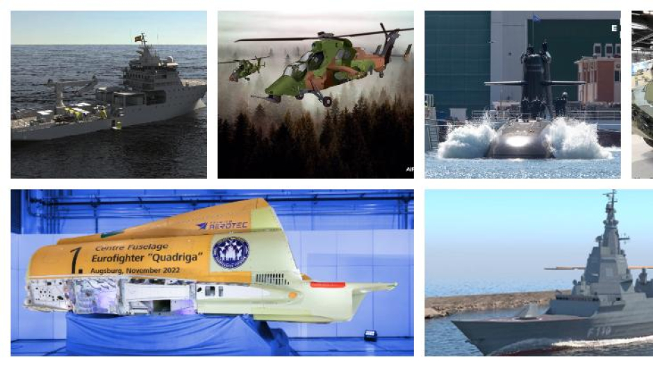 Algunos de los grandes proyectos de la defensa española: BA;, Tigre, S-81, Deagón, Eurofighter Quadriga y F-110