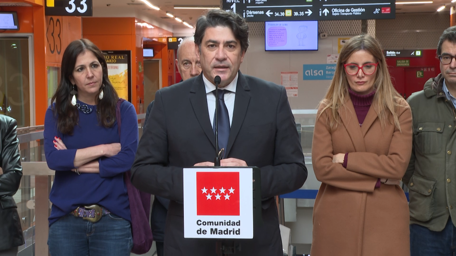 El consejero de Transportes e Infraestructuras de la Comunidad de Madrid, David Pérez