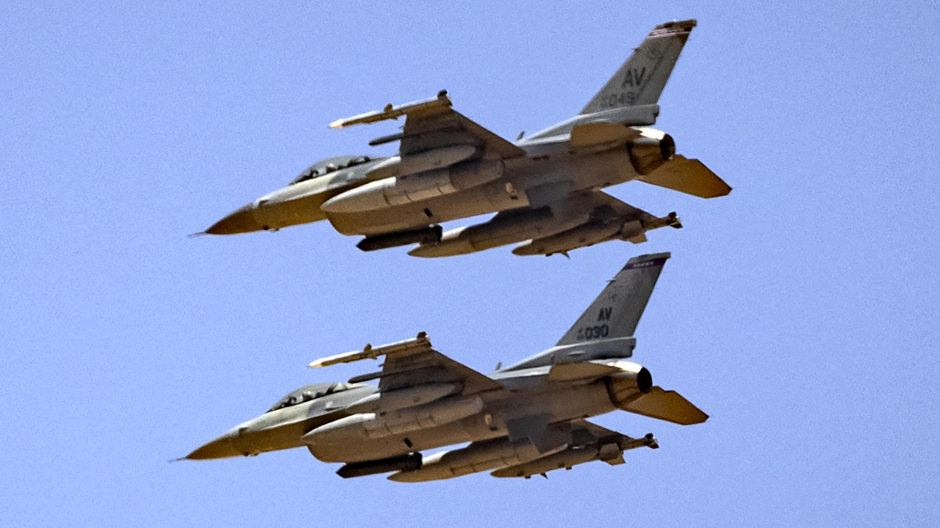 Aviones de combate F-16 de la Fuerza Aérea de EE. UU