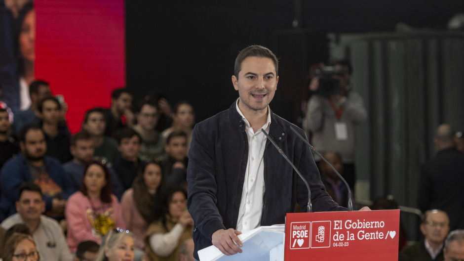 Juan Lobato, en su discurso de este sábado en el acto del PSOE en Madrid