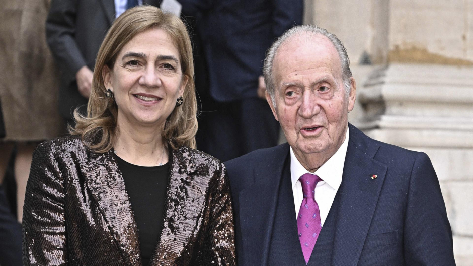 Imagen del Rey Juan Carlos I junto a la Infanta Cristina