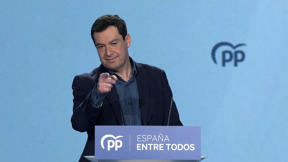 El presidente de la Junta de Andalucía y del PP-A, Juanma Moreno