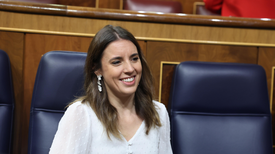 Irene Montero during a control session at Spanish Parlament (Congreso de los Diputados) in Madrid 14 December 2022