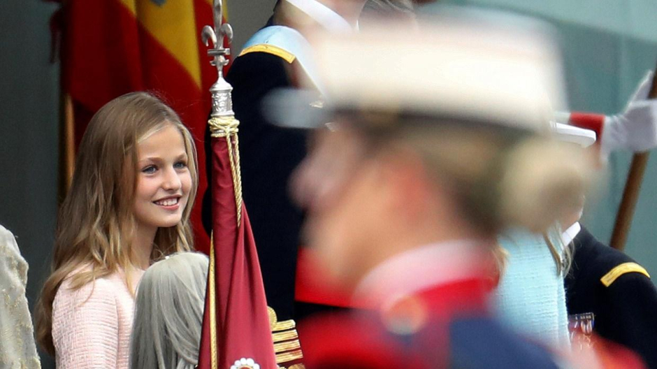 La Princesa Leonor durante el desfile del 12 de octubre