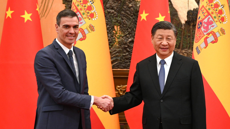 Pedro Sánchez y Xi Jinping, en Pekín