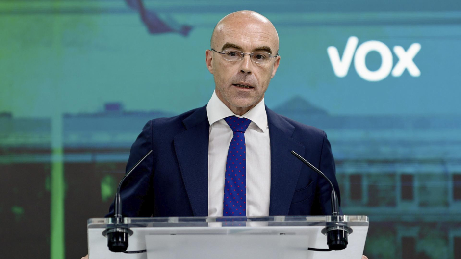 Imagen del vicepresidente de acción política de Vox, Jorge Buxadé