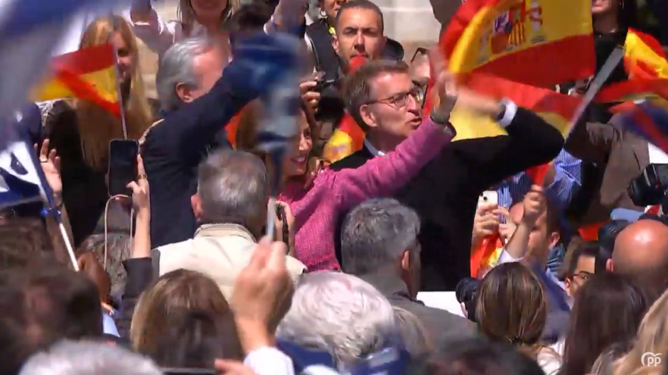 Feijóo, en el acto de partido en Zaragoza