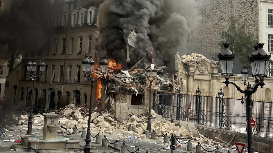 Explosión en el centro de París