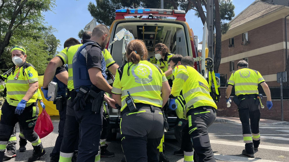 Efectivos sanitarios de Samur-Protección Civil, en una reciente intervención