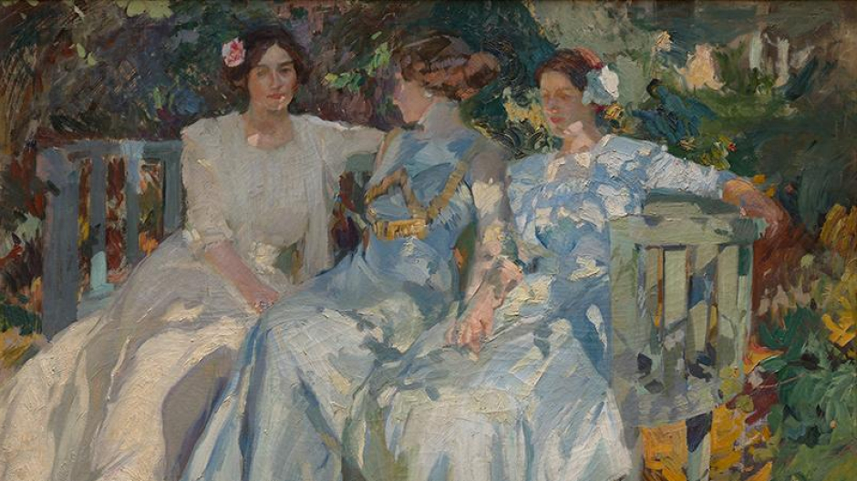 Joaquín Sorolla, 'Mi mujer y mis hijas en el jardín', 1910