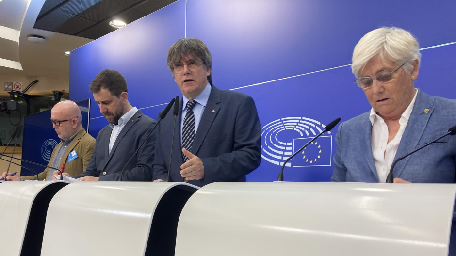 Carles Puigdemont, Toni Comín, Clara Ponsatí y Gonzalo Boye