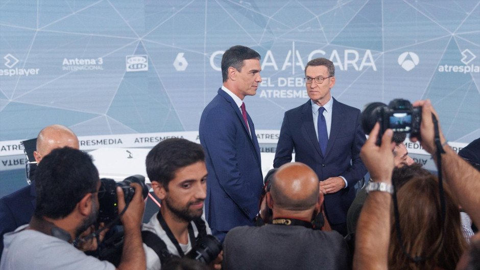 Sänchez Feijoo antes debate