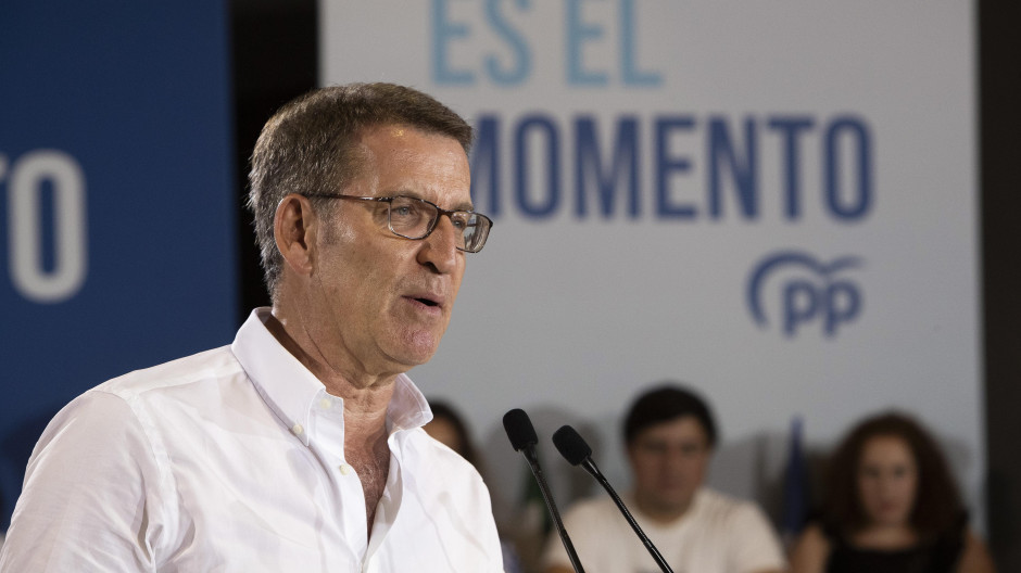 El presidente del Partido Popular, Alberto Núñez Feijóo