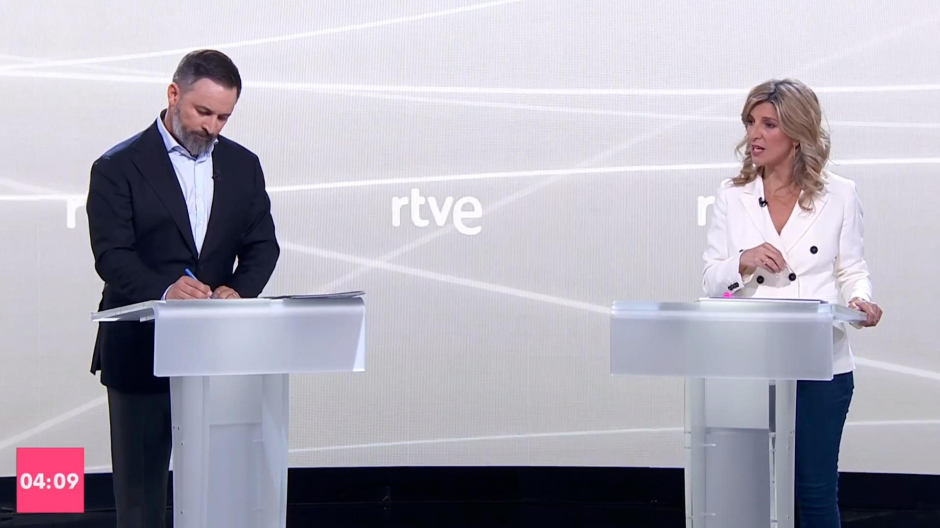 Abascal y Díaz, durante el debate