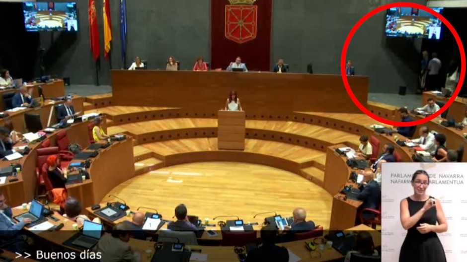 Bildu se marcha del Parlamento de Navarra cuando la representante de Vox toma la palabra