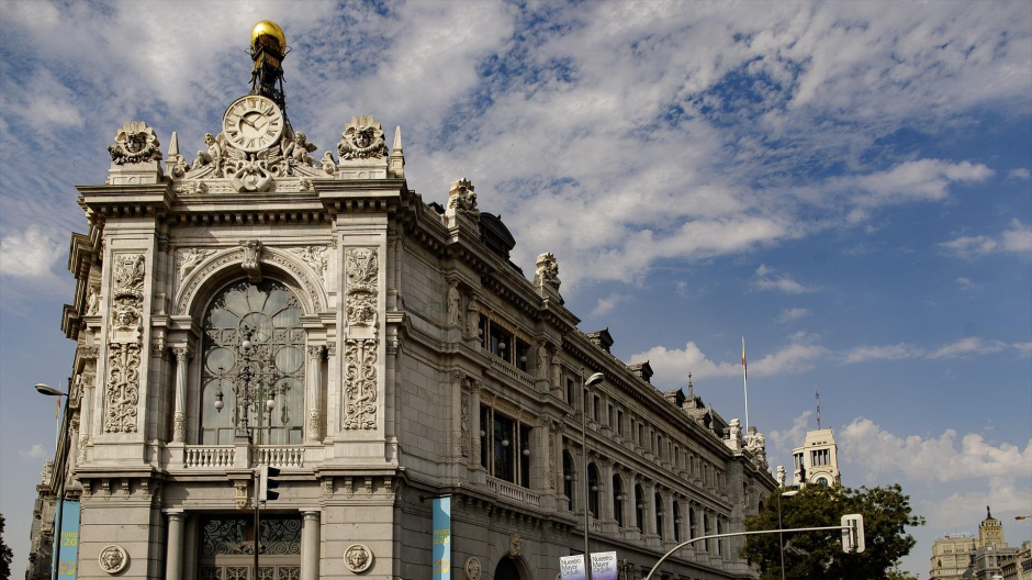 Fachada del edificio del Banco de España.