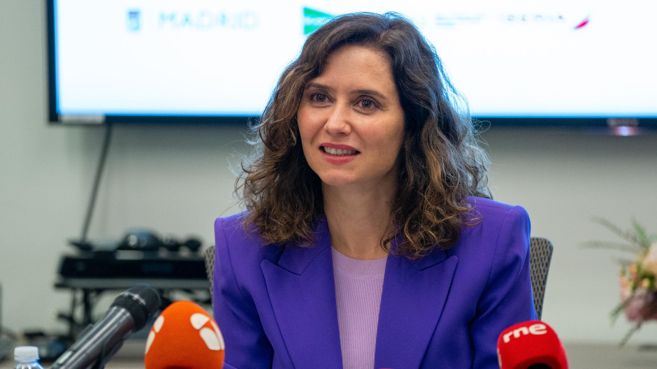 La presidenta de la Comunidad de Madrid, Isabel Díaz Ayuso, en Nueva York