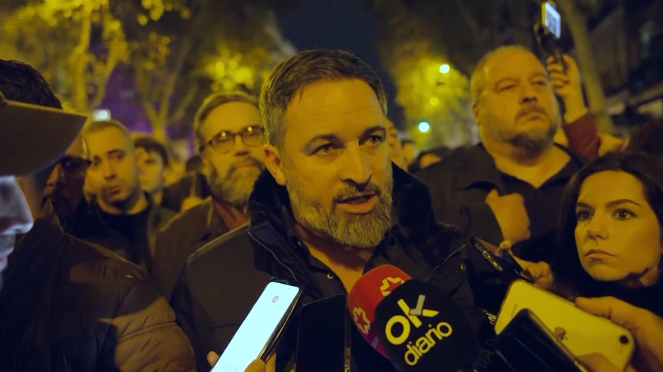 Declaraciones de Abascal en la manifestación de Ferraz