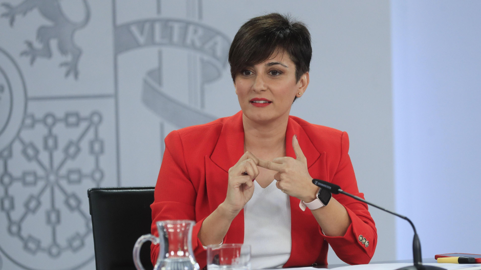 Isabel Rodríguez, durante el Consejo de Ministros