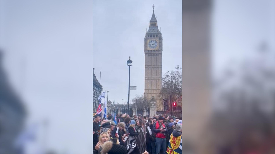 Miles de personas manifiestan en Londres en contra del antisemitismo en Gaza