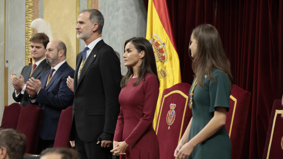 Los Reyes y la Princesa Leonor en la apertura de la XV Legislatura