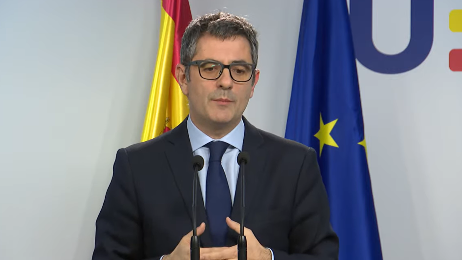 Rueda de prensa de Félix Bolaños desde Bruselas