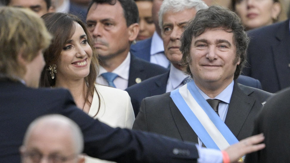 El nuevo presidente de Argentina, Javier Milei, y su vicepresidenta Victoria Villarruel
