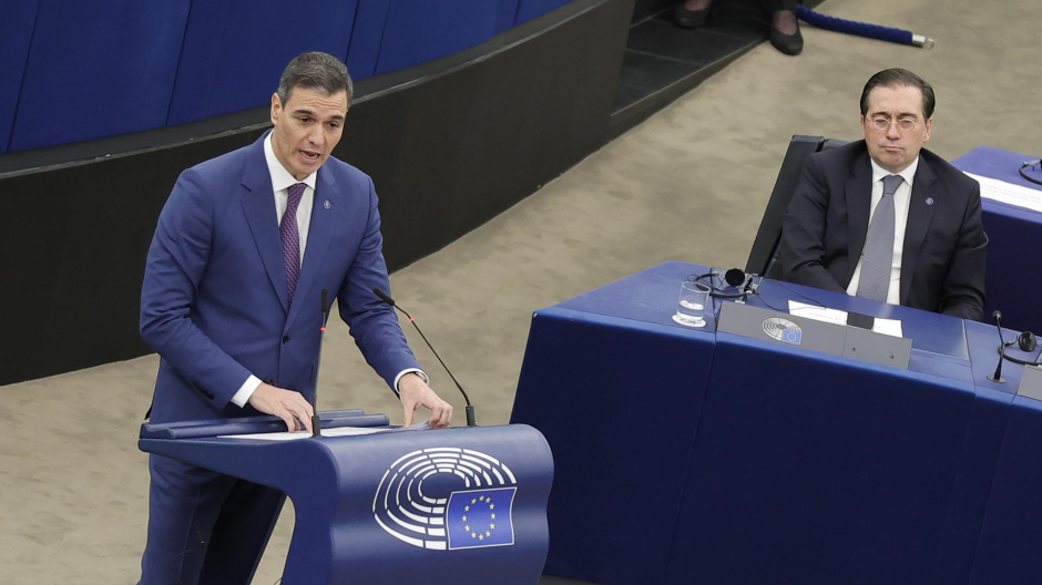 Pedro Sánchez comparece en el Parlamento Europeo de Estrasburgo