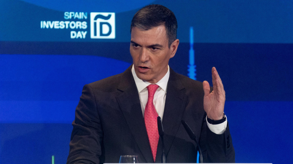 El presidente del Gobierno, Pedro Sánchez, en el foro Spain Investors Day