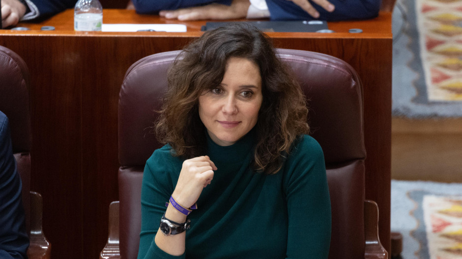 Ayuso, en el Pleno de la Asamblea de Madrid, en directo