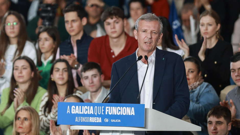 El presidente y candidato del PPdeG, Alfonso Rueda