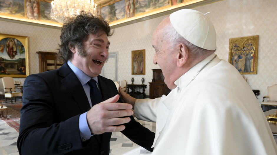 El Papa Francisco ha recibido este lunes a Milei en el Vaticano