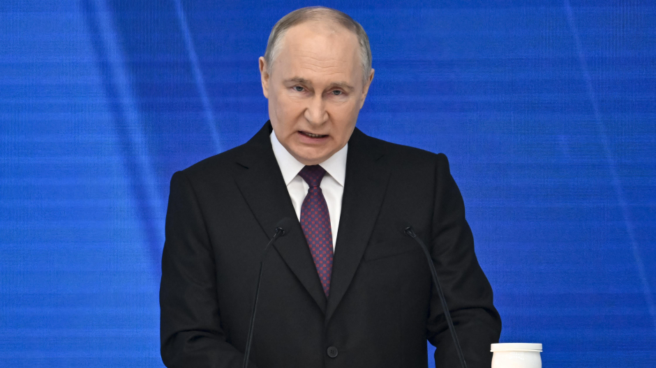 Vladimir Putin durante su discurso ante el Parlamento ruso