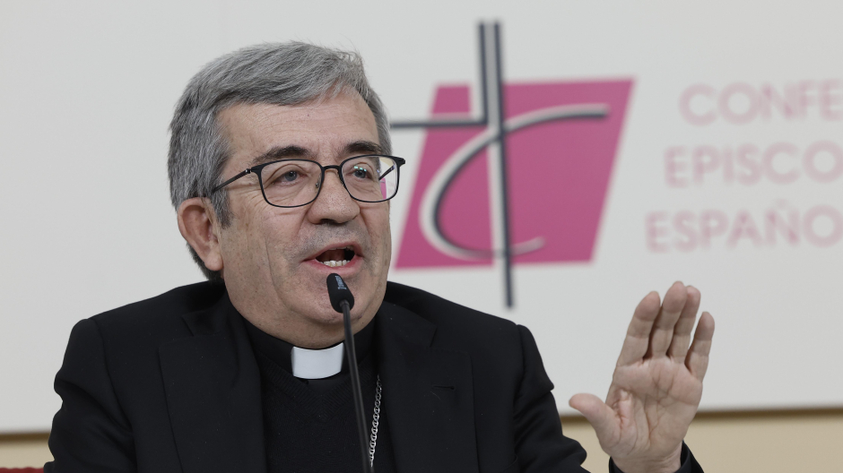 Luis Argüello, actual arzobispo de Valladolid, da una rueda de prensa este martes tras haber sido elegido nuevo presidente de la Conferencia Episcopal Española (CEE)