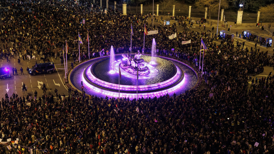 Manifestación del 8-M en Madrid por el Día Internacional de la Mujer ...