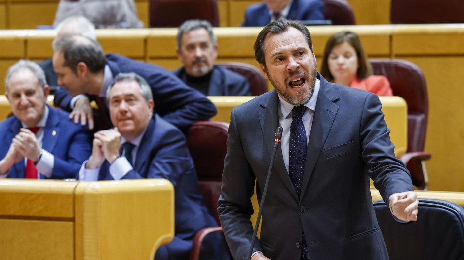 Intervención de Óscar puente en la sesión de control del Senado