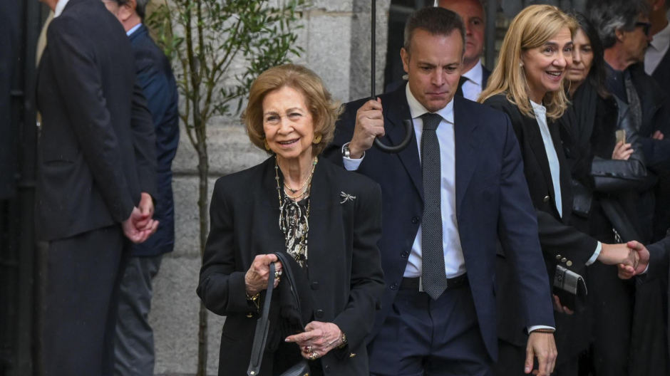 La Reina Sofía, el pasado lunes en el funeral de Fernando Gómez-Acebo