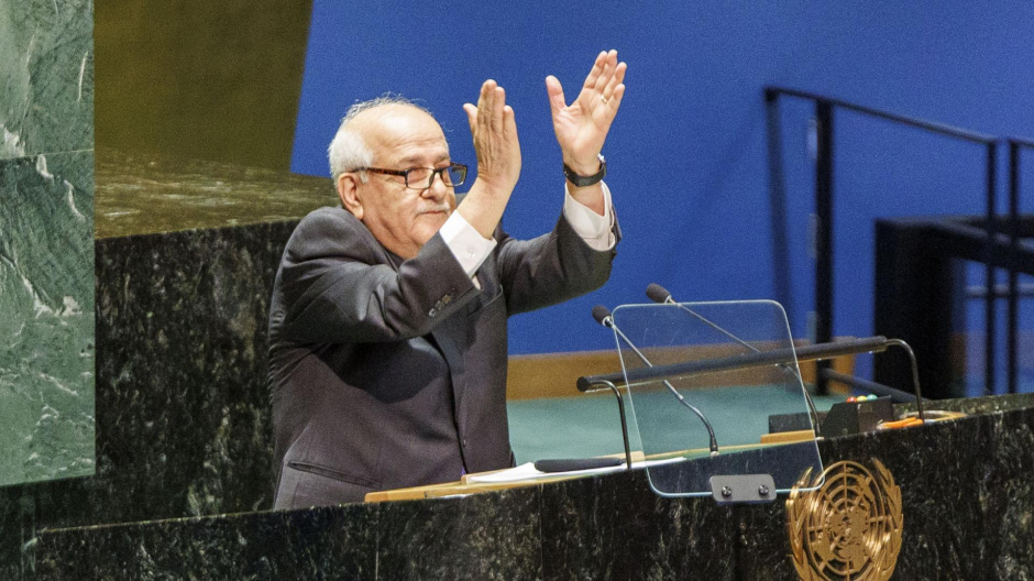 El Observador Permanente de Palestina ante las Naciones Unidas, Riyad Mansou