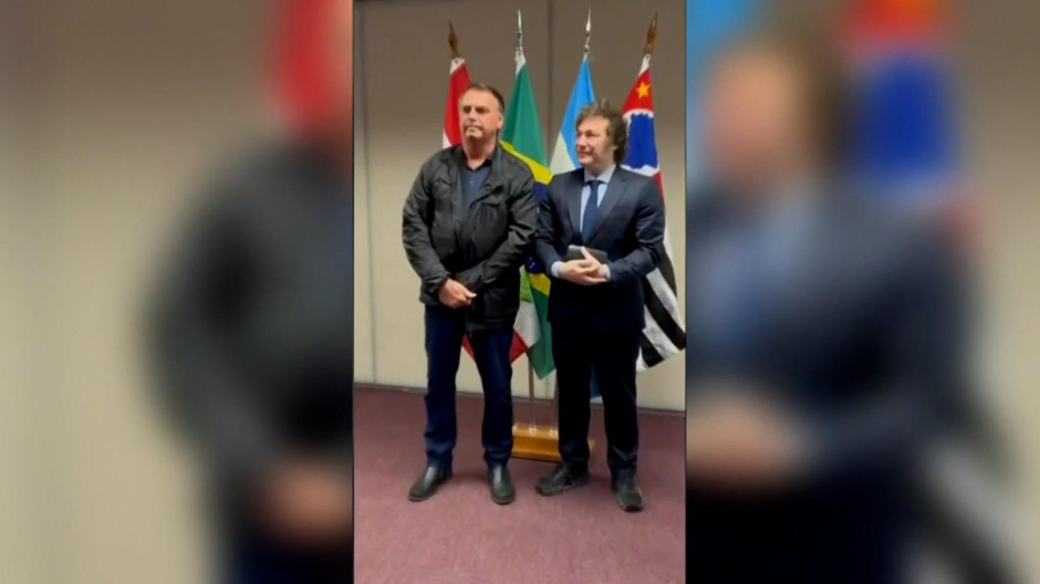 Milei y Bolsonaro se reunieron en Brasil  para ver los cuartos de final de la Copa América